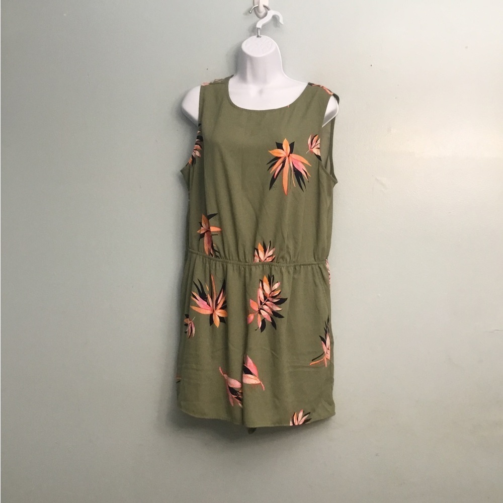 A NEW DAY Olive Green Floral Romper - Picture 7 of 14